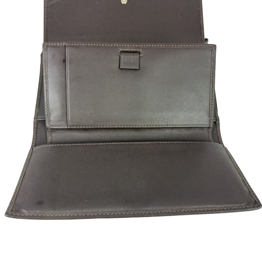 Coach VTG Y2K Soho Dark Brown Leather Buckle Wallet Checkbook Silver Hardware480 - Picture 8 of 8